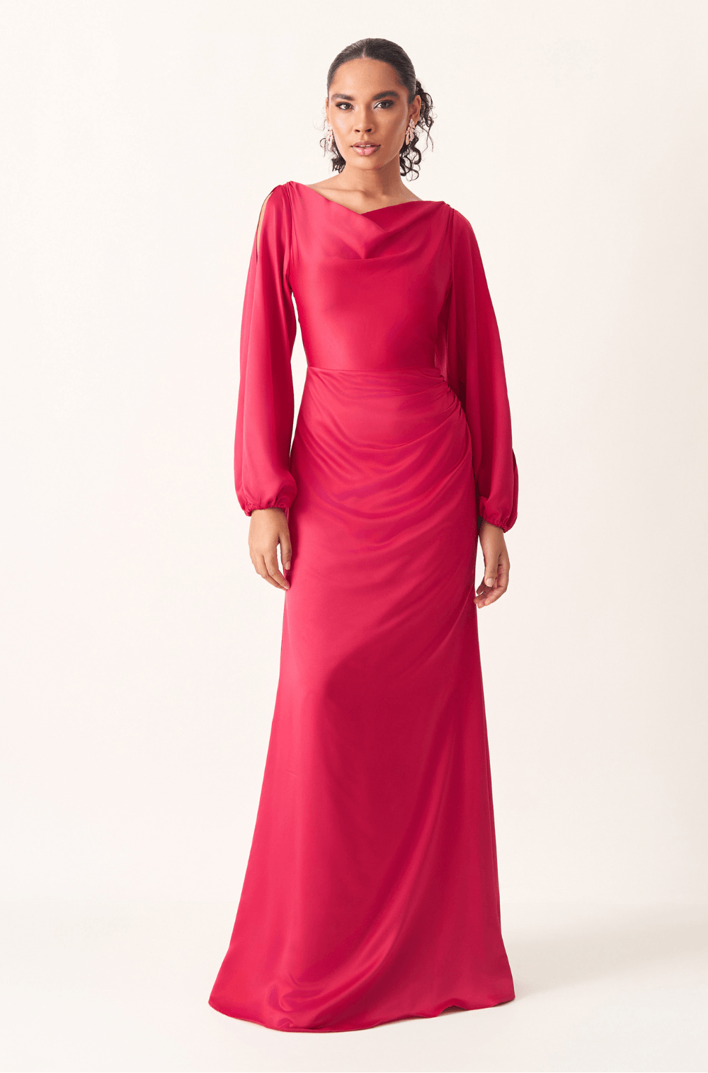 Vestido De Festa Longo Janine Magenta
