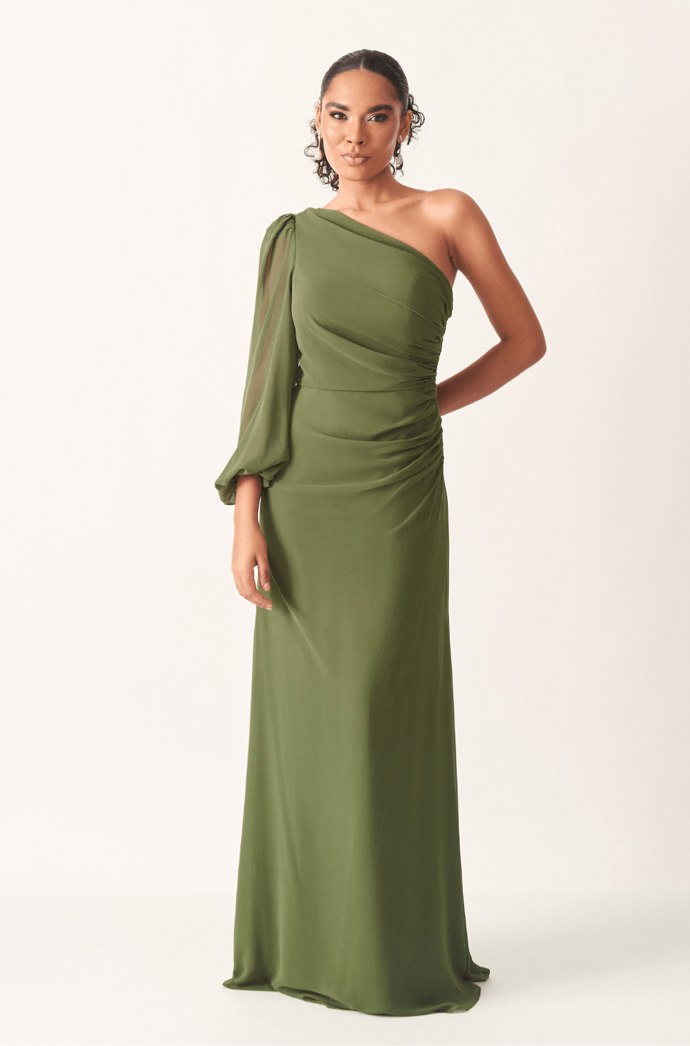 Vestido De Festa Longo Patricia Verde Oliva