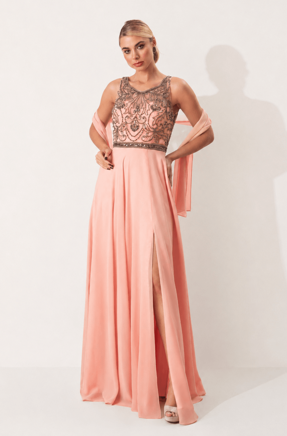 Vestido De Festa Longo Bordado Kelly Rose