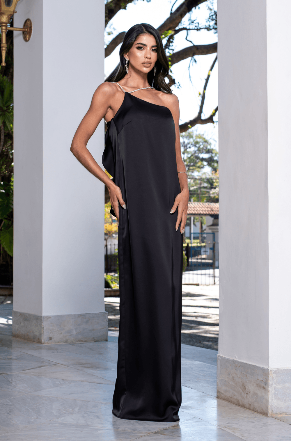 Vestido De Festa Longo Marcela Preto