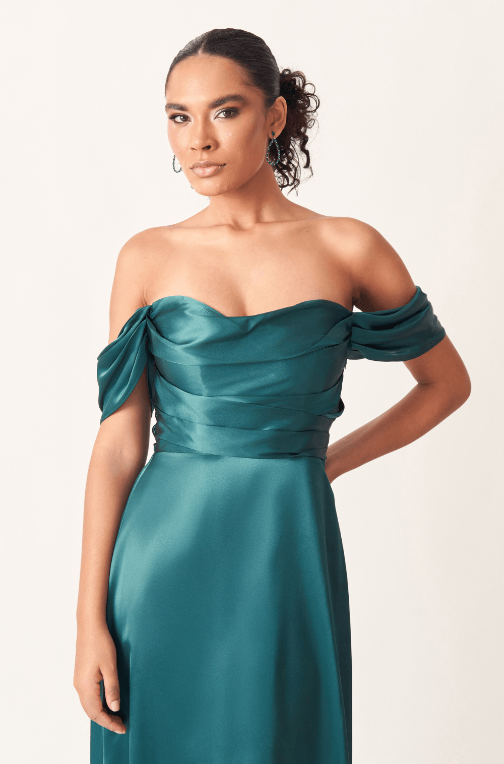 Vestido De Festa Longo Sofia Verde Escuro - Hover