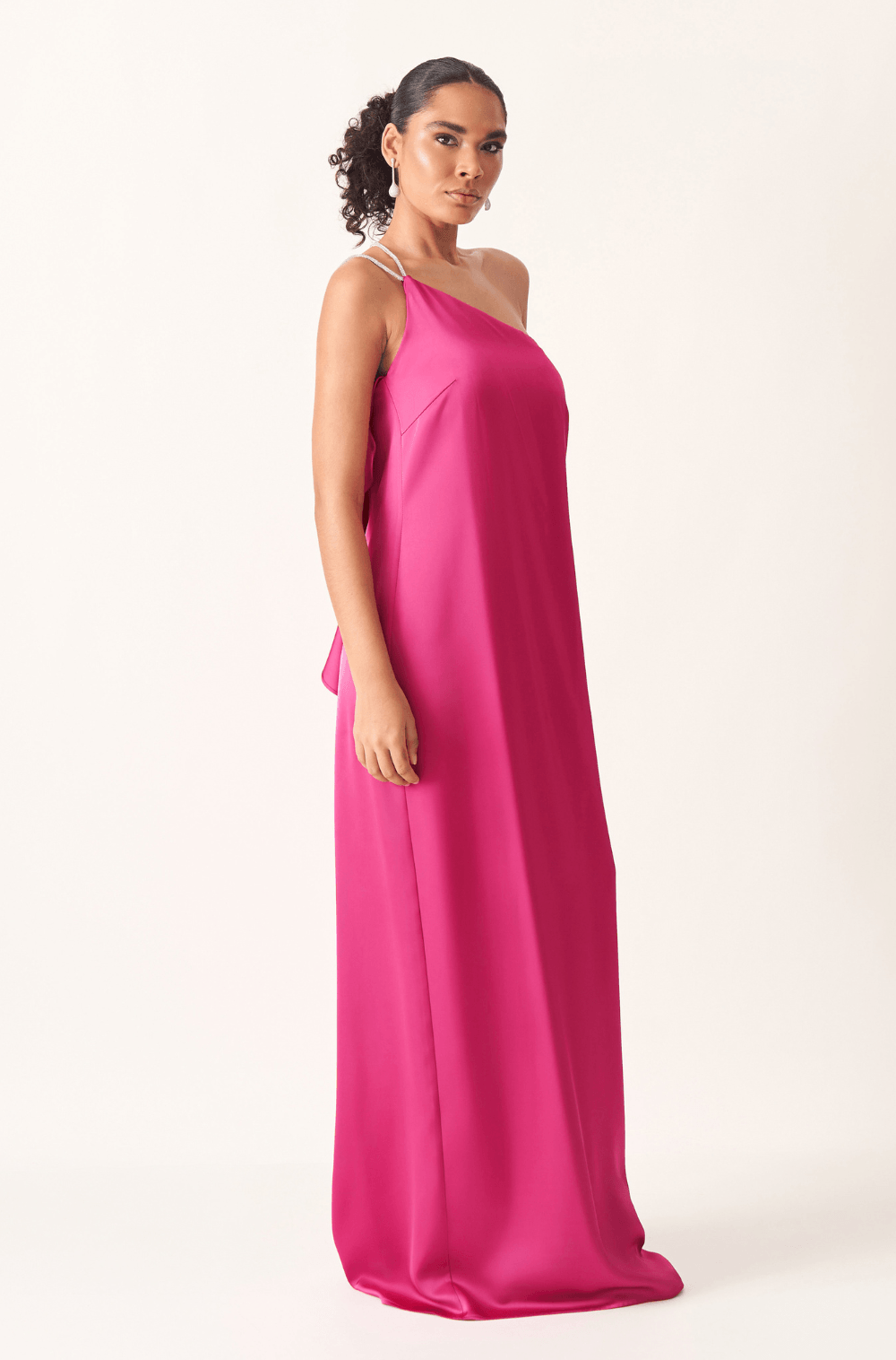 Vestido De Festa Longo Marcela Fucsia