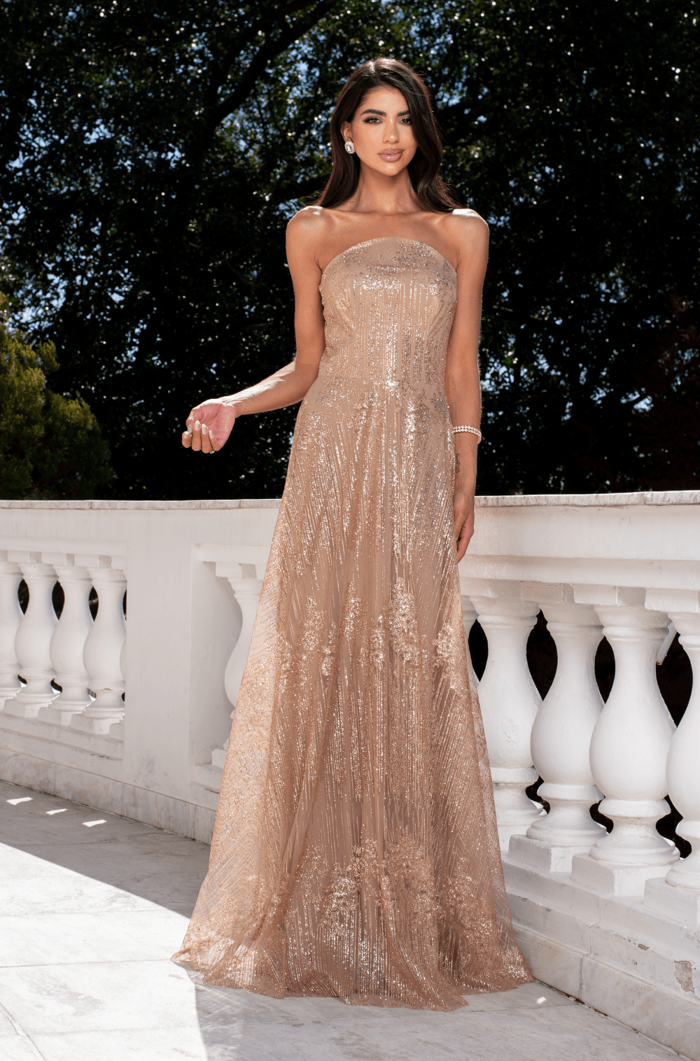 Vestido Longo Anelise Dourado