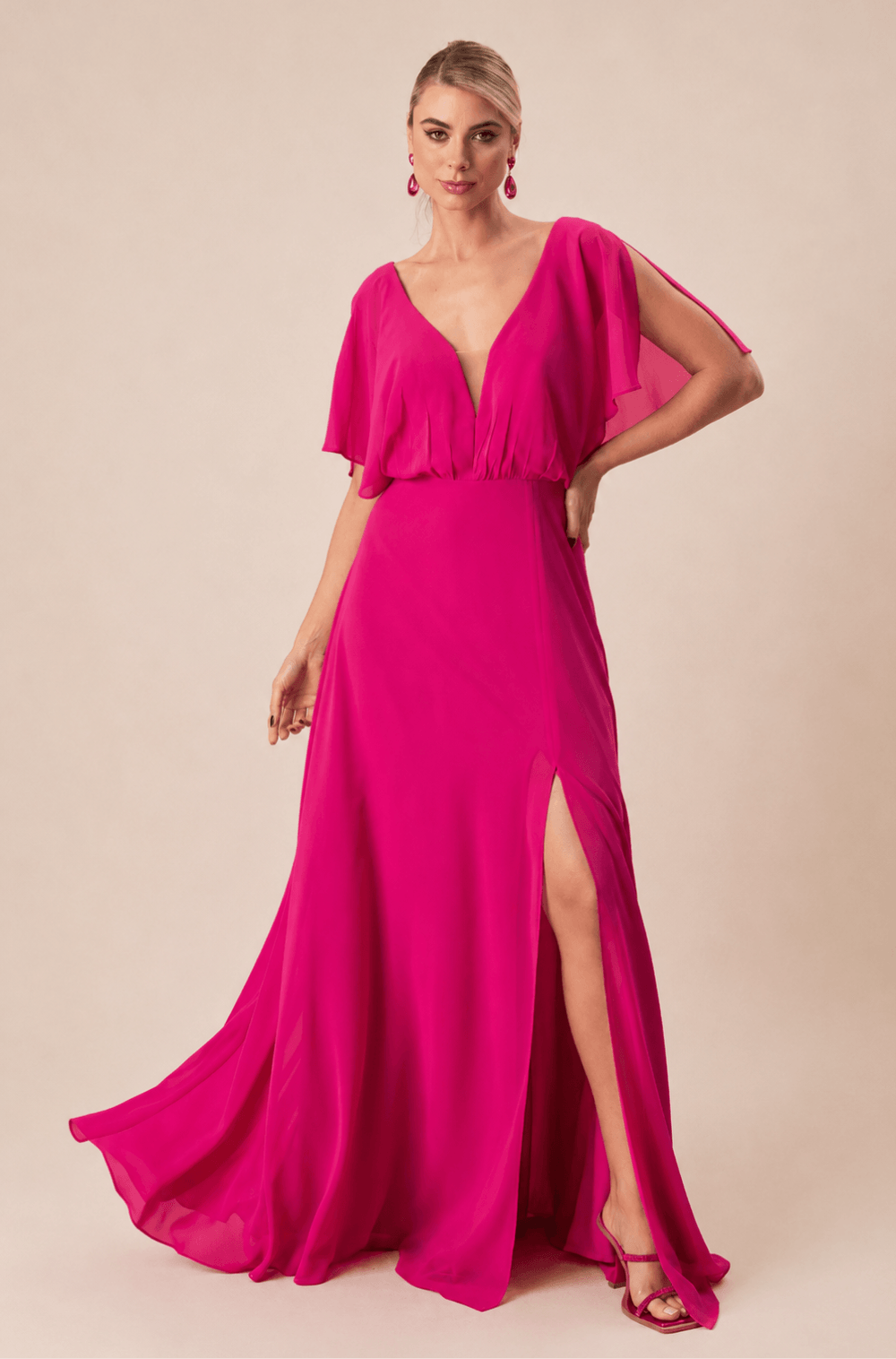 Vestido De Festa Longo Maria Pink