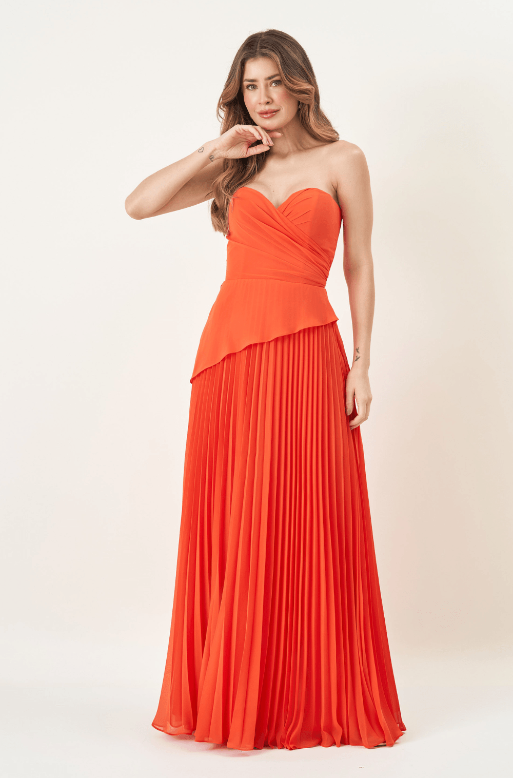 Vestido De Festa Longo Muriele Laranja